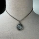 Vintage Pewter Sun Pendant Chain Necklace Norway Pewter 666EH 16"
