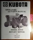 Kubota KM-60 Rotary Mower for L-185 L-245 Tractor Owner Operator & Parts Manual