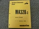 Komatsu WA320-3 Wheel Loader Owner Operator Maintenance Manual S/N A30001-Up xo