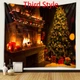 Christmas Backdrop Tree & Fireplace Design Baby Birthday Photography Background