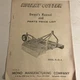 Rotary Cutter Model 45-60-A Owners Manual & Parts Price List (Springfield, MO)