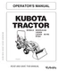 Kubota Tractor BT602 LA240A BX25DLB -AU SG Operators Manual Coil Bound 144 Pages