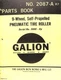 Galion No. 2087-A Parts Book 9-Wheel Self-Propelled Pneumatic Tire Roller