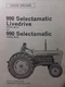 David Brown 990 A 990 B Selectamatic Livedrive Farm Tractor Parts Catalog Manual