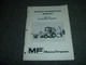 Massey Ferguson Model MF 60 Backhoe Loader Service Information Manual xz