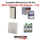 2016 Chevrolet City Express 2.0L Complete Air, Oil & Cabin Filter Kit (5W-30)