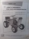Jacobsen Chief  Lawn Garden Tractor Parts Manual 800 1000 1200 Gear drive +Super