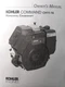 Kohler Command CH 11 12.5 13 14 16 hp Horizontal Engine Owners Manual Tractor