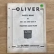 Oliver No. 316 and 316-A Tractor Gang Plow Parts Book Manual