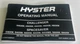 1995 Hyster Operating Manual Challenger H45XM, Spacesaver S40XM