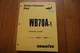 KOMATSU WB70A-1 BACKHOE LOADER Operation Maintenance Manual book operator GUIDE