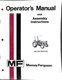 Massey Ferguson MF 230 Tractor Operator's Manual and Assembly Instructions