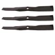 Set/3 mower blades for John Deere 62C on 2025R, 2027R, 2032R, 4115 M143504