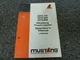 Mustang MTL16 MTL20 & MTL25 Track Loader Owner Operator Maintenance Manual
