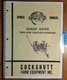 Cockshutt Black Hawk 2 Row 115T Check 135T Drill Trailing Planter Owner's Manual