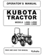 Kubota L2650 L2950 L3450 L3650 Operator's Manual: 66 Pages & Coil Bound