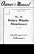 IH Rotary Weeder Attachment No. 10 Owner's Manual McCormick Deering HM-250 C-254