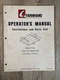 Farmhand F111-B Bale Accumulator Operators Instruction Manual Parts List Catalog