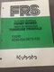 Kubota F2000 RC60-F20 RC72-F20 flat rate Front Mower Workshop Service Manual