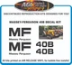 MASSEY-FERGUSON 40B Replacement Tractor Decal Set MF 40B