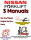 NISSAN FORKLIFT 1D2 Y1D2A30Q SERVICE REPAIR SHOP ENGINE PARTS MANUAL PDF USB