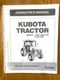 Tractor Instructions Manual Supplement Kubota  CAB L3560 L4060 L4760 L5460 L6060