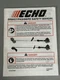 Echo PAS SRM GT SB PE Multi Language Safety Manual Book X7522270601 X752000041