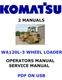 KOMATSU WA120L-3 WHEEL LOADER SERVICE REPAIR OWNERS MANUALS PDFS ON USB