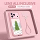 Christmas Tree Lanyard Soft Case For iPhone 17 16 15 Pro Max 14 13 12 TPU Cover