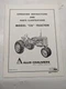 ALLIS CHALMERS OPERATOR INSTRUCTION PART ILLUSTRATION MANUAL CA TRACTOR TM-46D