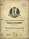 I&T ALLIS-CHALMERS Model D-21 D-21 Series II No. AC-21 Tractor Shop Manual