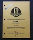 1969 FORD "8000" TRACTOR I & T REPAIR SERVICE SHOP MANUAL NICE SHAPE