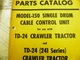 IH INTERNATIONAL  MODEL 150 CABLE CONTROL UNIT  PARTS CATALOG  AS USED ON TD24 &