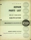 Vtg Original Massey Harris MH-141 Four Row Cultivator Repair Parts List