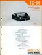 Sony Model TC-30 Car Stereo Auto Reverse Cassette Player Service Manual