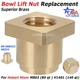 For Hobart Mixer M802 80qt & V1401 140qt Mixers Brass Bowl lift Nut 00-068322