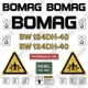 Bomag BW124DH-40 Decal Kit Vibratory Smooth Drum Roller- Aftermarket Kit