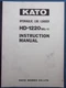 KATO HD-1220SEL-II LOG LOADER INSTRUCTION OPERATION & MAINTENANCE MANUAL BOOK