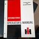 International Harvester 1000 Balanced Mower Operators Owners Manual