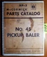 IH International McCormick No. 45 Pickup Baler Parts Catalog Manual BP-3 Rev 4