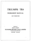 TRIUMPH TR4 SERVICE WORKSHOP MANUAL REPRINTED PART NO 510322