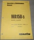 KOMATSU WA150-5 WHEEL LOADER OPERATION & MAINTENANCE BOOK MANUAL S/N 73685-UP