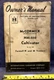 McCormick HM-250 Cultivator Setting Up Instructions and Parts List