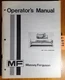 Massey Ferguson MF 300 Combine Owner's Operator's Manual 690 553 M9 10/80