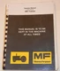 Massey Ferguson 40E Tractor Owners-Service-Specifications and Operators Manual