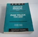 Ram Truck 1500-3500 2001 Service Manual Volume 1 2 Wheel Drive 4 Wheel Drive