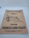 R-2018 OEM Minneapolis-Moline SK Two Row Mounted Huskor Repair Parts Catalog