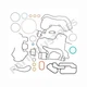 431275 Gasket Kit Lower; 1993 1997 International Dt408/Dt466/530 Engin for PAI