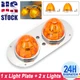 For Peterbilt 359/379/389 W900L Center Dome Light Plate & Watermelon Amber Light