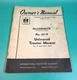 International Harvester McCormick No.27-V Universal Tractor Mower Owner's Manual